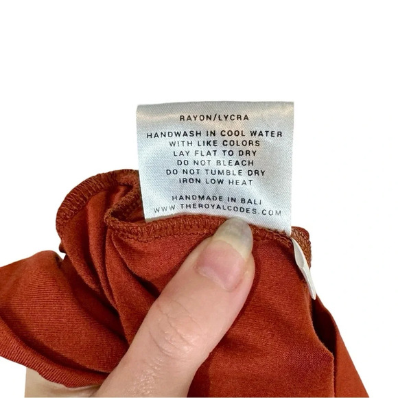 Royal Codes Freya V-Shape High Rise Flare Pants in Carnelian- Still Full Price - Picture 8 of 9